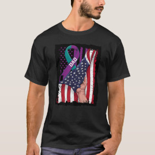 In Memory of my Dad Suicide Awareness American Fla T-Shirt