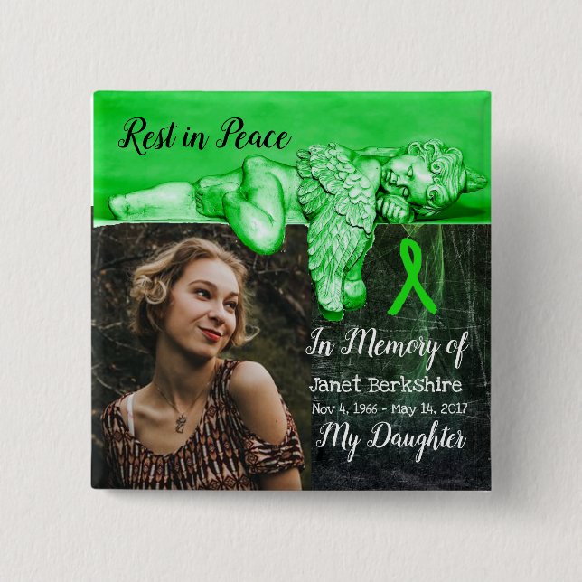 In Memory of My Daughter Lyme Memorial Button (Front)