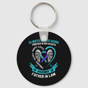 In Memory Of My Father In Law Suicide Awareness Pr Keychain