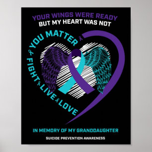 In Memory Of My Granddaughter Suicide Prevention A Poster