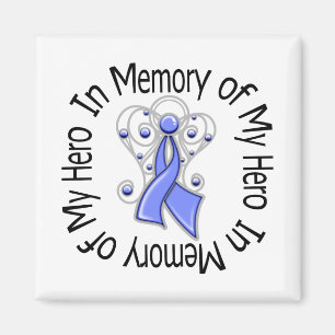 In Memory of My Hero Esophageal Cancer Angel Wings Magnet