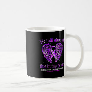 In Memory Of My Husband Overdose Awareness Angel W Coffee Mug