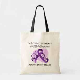 In Memory of My Husband - Pancreatic Cancer Tote Bag