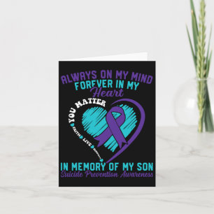 In Memory Of My Loving Child Suicide Prevention Aw Card