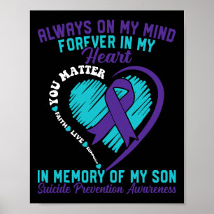 In Memory Of My Loving Child Suicide Prevention Aw Poster
