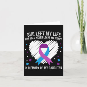 In Memory Of My Loving Daughter Suicide Prevention Card