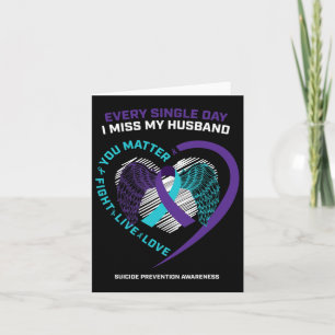 In Memory Of My Loving Husnd Suicide Prevention Aw Card