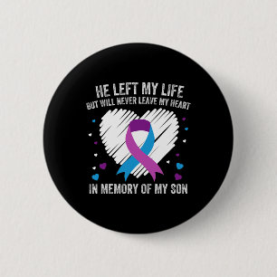 In Memory Of My Loving Son Suicide Prevention Awar 2 Inch Round Button