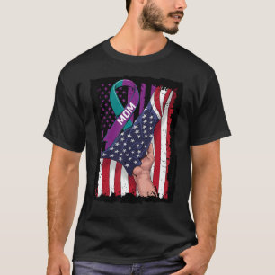 In Memory of my Mom Suicide Awareness American Fla T-Shirt