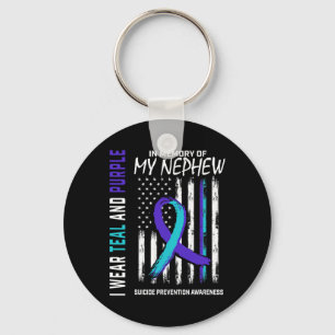 In Memory Of My Nephew Suicide Awareness Preventio Keychain