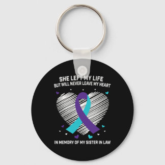 In Memory of my Sister In Law Suicide Awareness Pr Keychain