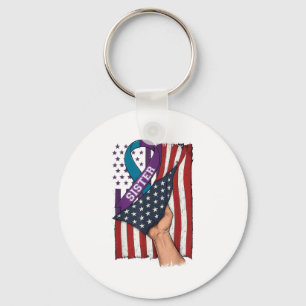 In Memory Of My Sister Suicide Prevention Awarenes Keychain