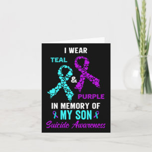 In Memory Of My Son Mom Dad Suicide Prevention Awa Card