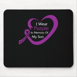 In Memory Of My Son Overdose Awareness Heart Ribbo Mouse Pad