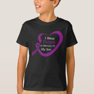 In Memory Of My Son Overdose Awareness Heart Ribbo T-Shirt