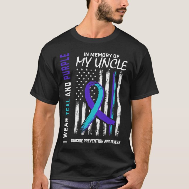 In Memory Of My Uncle Suicide Awareness Prevention T-Shirt (Front)