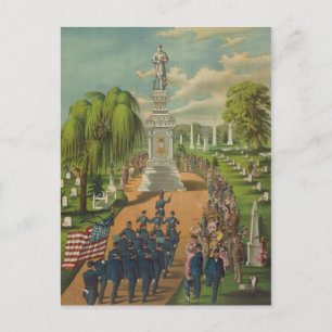 In Memory of Our Fallen Heroes American Civil War Postcard