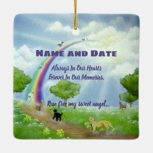 In Memory Of Pet Memorial Rainbow Bridge Ornament
