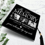In Memory of Photo 3 Photo Graduation Cap Topper<br><div class="desc">Transform your graduation day into a heartfelt commemoration with our Elegant Memorial Tribute Graduation Cap Topper. This unique product allows you to showcase three cherished pictures of a loved one who is no longer with us. Engraved with the tender phrase 'in loving memory', their name, birth and death dates, and...</div>
