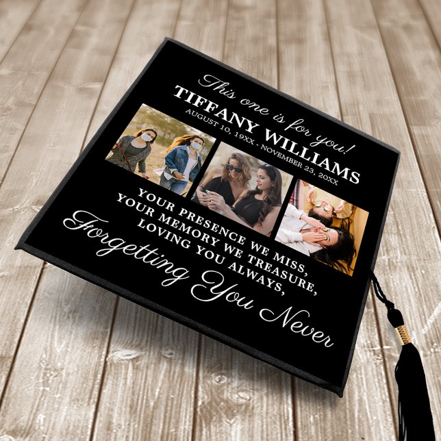 In Memory of Photo Tribute Graduation Cap Topper (Creator Uploaded)