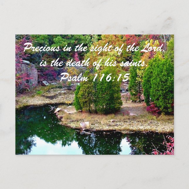 In Memory of Psalm 116:15 Postcard (Front)