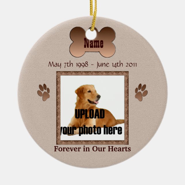 In Memory of Your Dog Ceramic Ornament (Front)