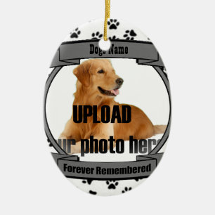 In Memory of Your Dog Forever Remembered Ceramic Ornament
