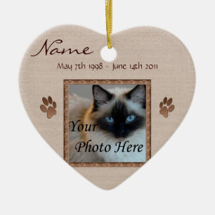 In Memory of Your Pet - Photo Memorial Ceramic Ornament