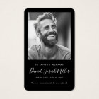 In Memory Photo Funeral Memorial Prayer Cards