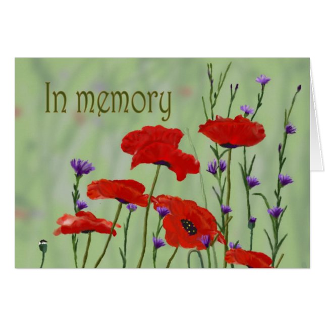 In Memory Poppies Customize it (Front Horizontal)