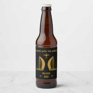 In Memory Sailer Boater Funeral Beer Bottle Label