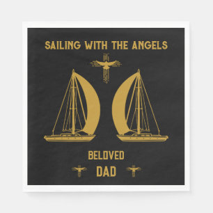 In Memory Sailer Boater Funeral Napkin