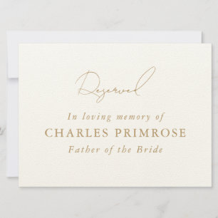 In Memory Seat Sign for Wedding