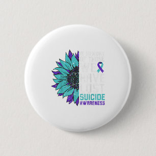 In Memory Suicide Awareness, Prevention Sunflower 2 Inch Round Button