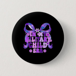 in Military Child Era Coquette Bow Purple Up for 2 Inch Round Button