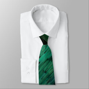 In Motion Abstract Paint Green Tie