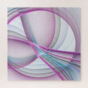 In Motion, Modern Abstract Colourful Fractal Art Jigsaw Puzzle