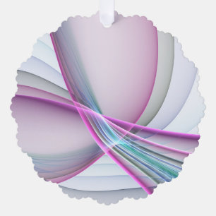 In Motion, Modern Abstract Colourful Fractal Art Ornament Card