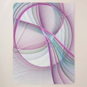 In Motion, Modern Abstract Colourful Fractal Art Sherpa Blanket