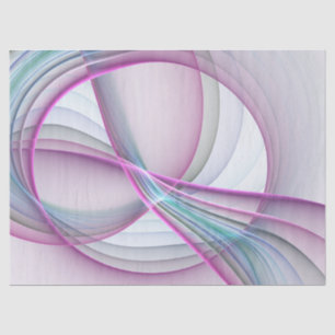 In Motion, Modern Abstract Colourful Fractal Art Tissue Paper