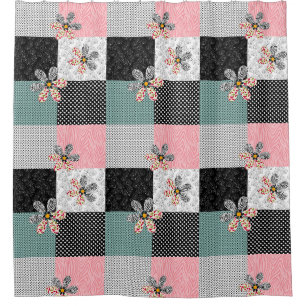 In multicolored colours patchwork rustic pattern