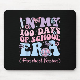 In My 100 Days Of School Era Kids Retro Preschool  Mouse Pad