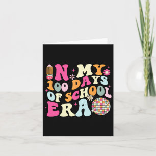In My 100 Days Of School Era Retro Disco 100th Day Card