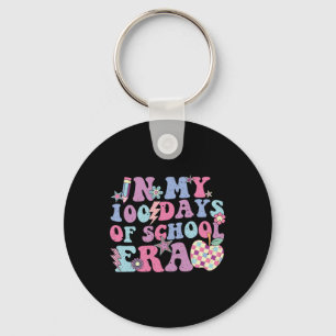 In My 100 Days Of School Era Retro Disco 100th Day Keychain