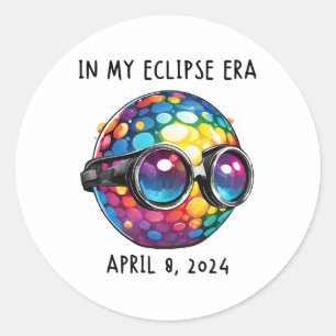 In My 2024 Solar Eclipse Era Classic Round Sticker