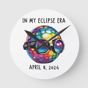In My 2024 Solar Eclipse Era Round Clock