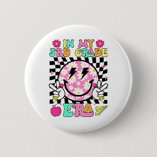 In My 3rd Grade Era Smile Face Back To School Teac 2 Inch Round Button