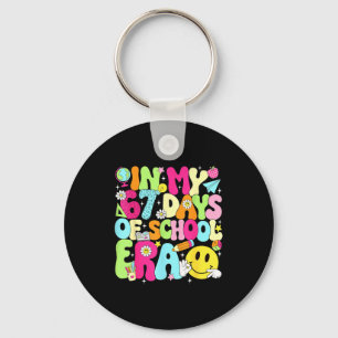 In My 67 Days Of School Era 67 Days Smarter Meme B Keychain