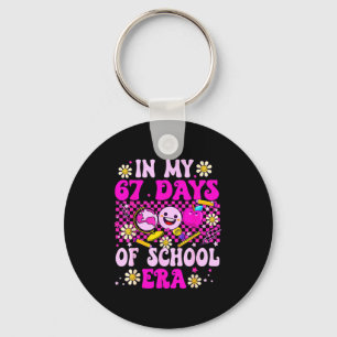 In My 67 Days Of School Era Coquette Bow Six Seven Keychain