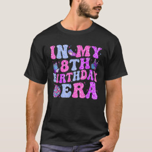 In My 8th Birthday Era 8 years Old Bday Retro Disc T-Shirt